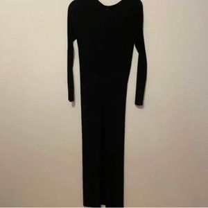 Forever 21 maxi black long sleeved dress